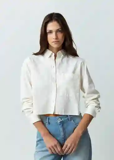 Camisa Pintis Mujer Amarillo Resplandor Claro Talla M Naf Naf