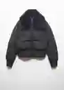 Abrigo Anorak Twist Gris Oscuro Vigoré Talla L Mujer Mango