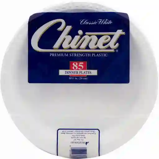 Chinet Platos Plásticos Blancos de 10.25