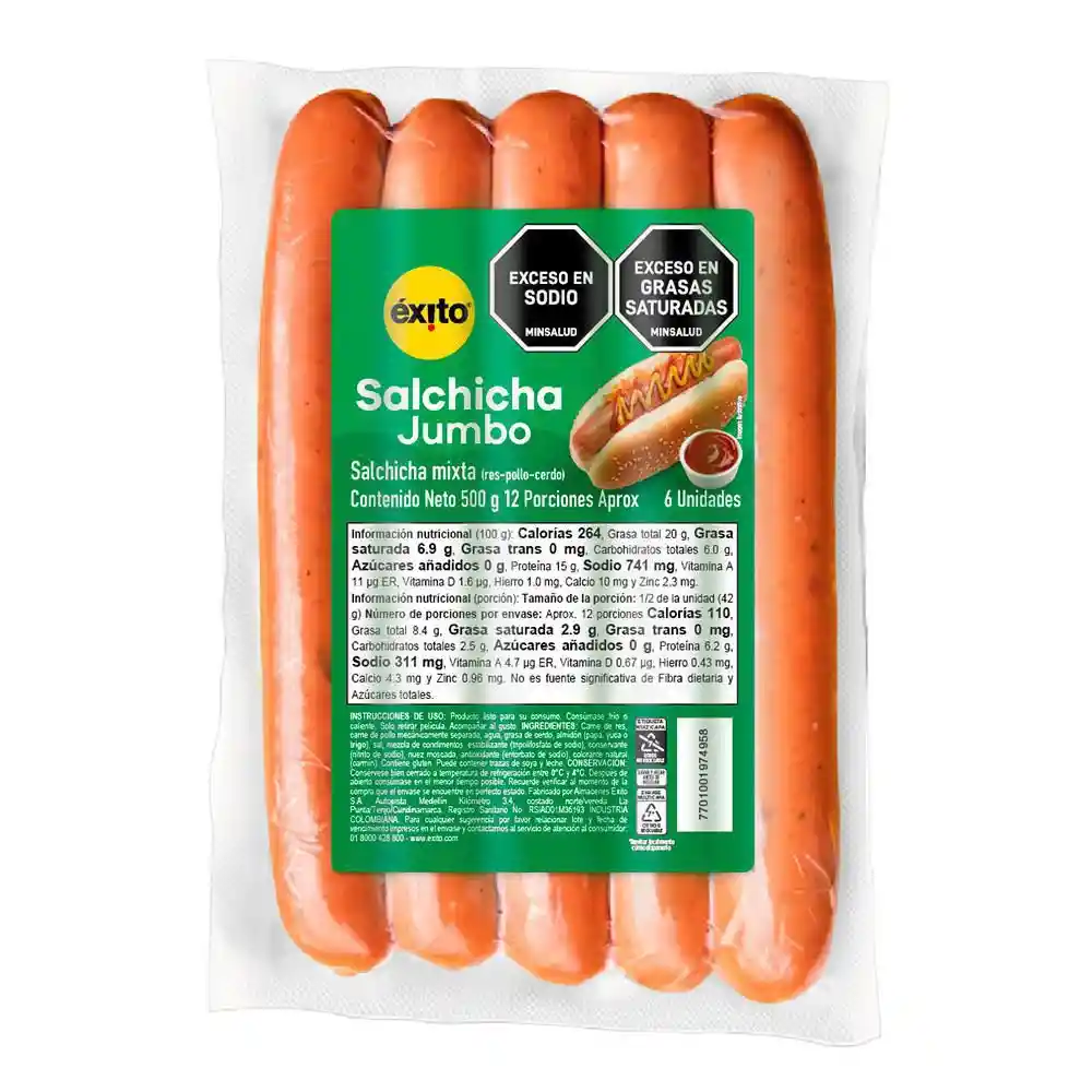 Salchicha Jumbo Exito Marca Propia