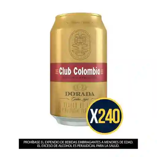 Club Colombia Cerveza Dorada 330 mL por 240 Unidades