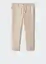 Pantalón Darren Beige Talla 46 Hombre Mango