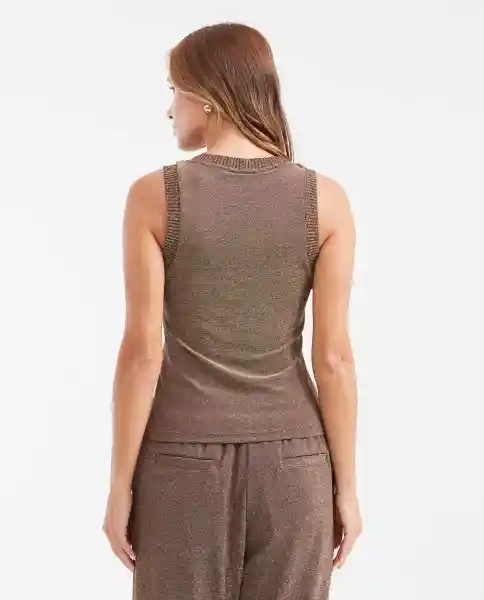 Camiseta Lurex Tank Top Café Arboleda Ultraoscuro M Chevignon