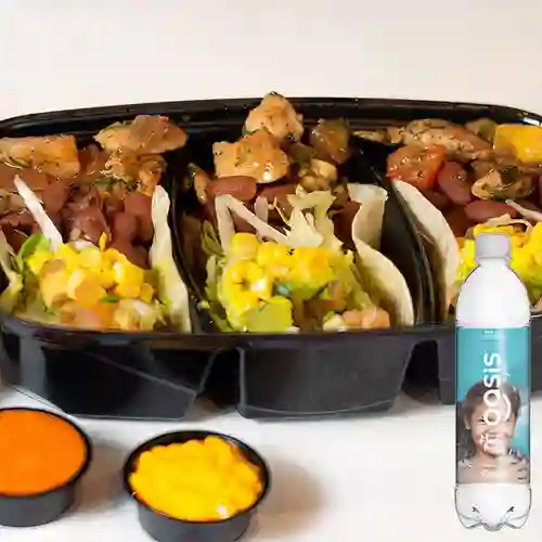 Combo Tacos Blandos + Oasis Sin Gas 500 ml