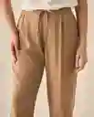 Pantalón Café Barro Medio Talla 6 133G007 Esprit