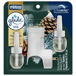 Glade Aceite Natural Pino Encantado Aparato + Repuestos 3 Und
