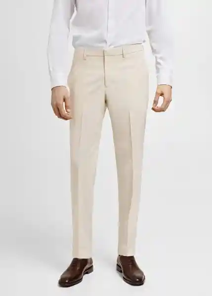 Pantalón Paris Crudo Talla 40 Hombre Mango