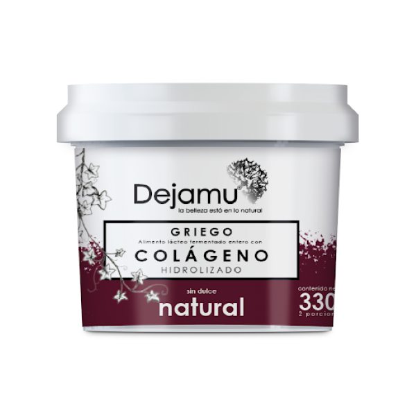 Dejamu Yogurt Griego Natural sin Azúcar con Colágeno 330 g