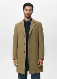 Abrigo Arizona Camel Talla XL Hombre Mango