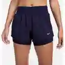 Nike Short One Dri-Fit mr 3In 2N1 Para Mujer Morado Talla XS