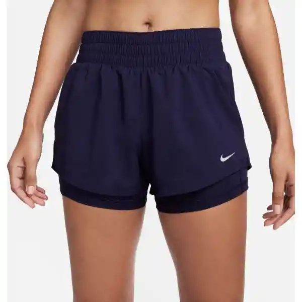 Nike Short One Dri-Fit mr 3In 2N1 Para Mujer Morado Talla XS