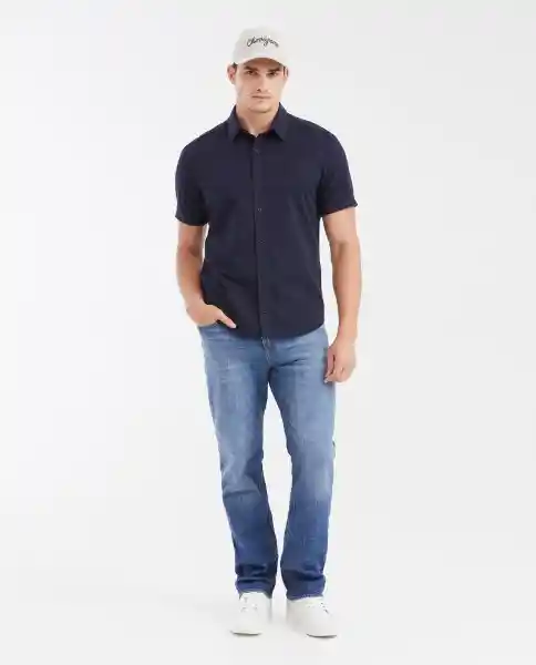 Camisa Dyed Manga Corta Azul Medianoche Ultraoscuro L Chevignon