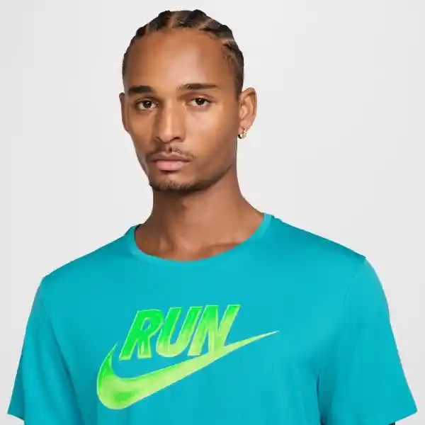 Nike Camiseta M Run Energy Miler Top Manga Corta Hombre Verde M