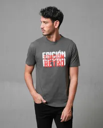 Camiseta Hombre Gris Talla S 103G004_GRI193901 Rifle