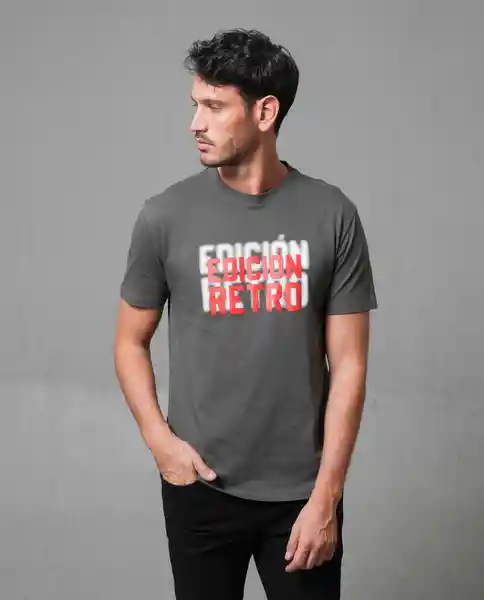 Camiseta Hombre Gris Talla S 103G004_GRI193901 Rifle