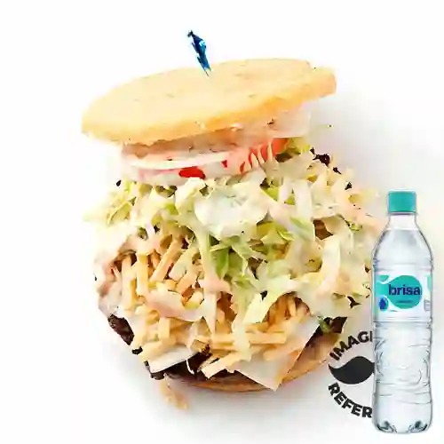 Combo Arepita Burger + Brisa Sin Gas 600ML