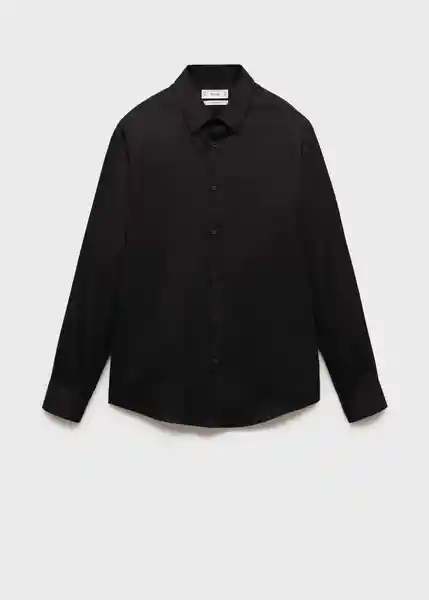 Camisa Emotion Negro Talla L Hombre Mango