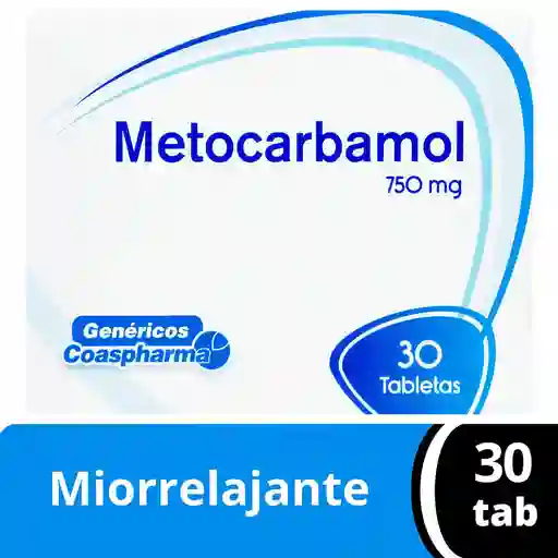 Coaspharma Metocarbamol (750 mg) 30 Tabletas