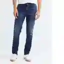 Slim Fit- Famous Azul Clásico Oscuro Talla 32/32 Hombre Chevignon