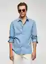 Camisa Chambre Tejano Claro Talla M Hombre Mango