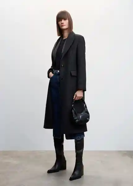Abrigo Show Gris Oscuro Vigoré Talla 24 Mujer Mango