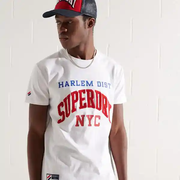 Superdry Camiseta Varsity Arch Tee Blanco Talla L