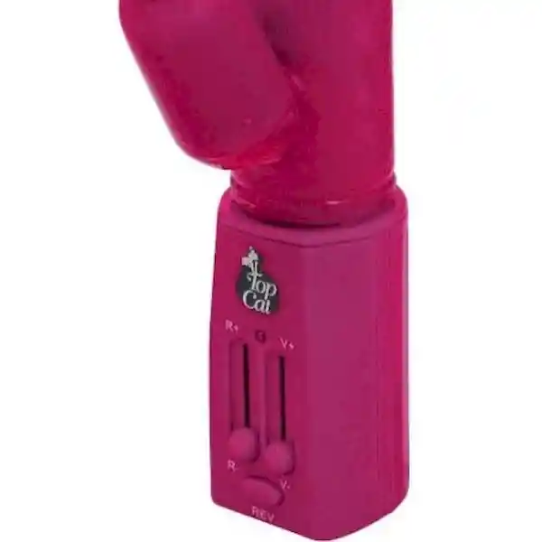 Top Cat Vibrador Rotador Con Estimulación Clitorial Conejo Rosa