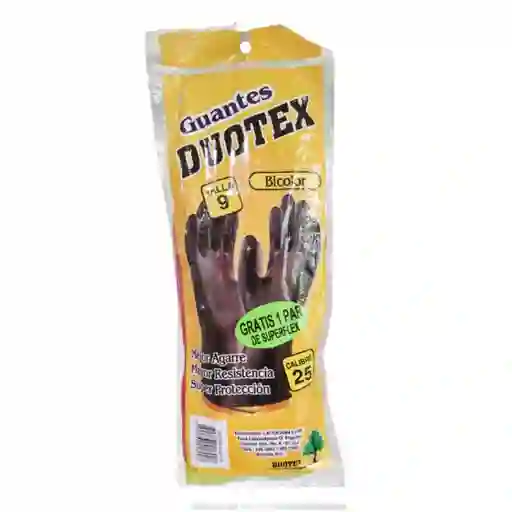 Duotex Guantes Industrial Bicolor Calibre 25 Talla 9