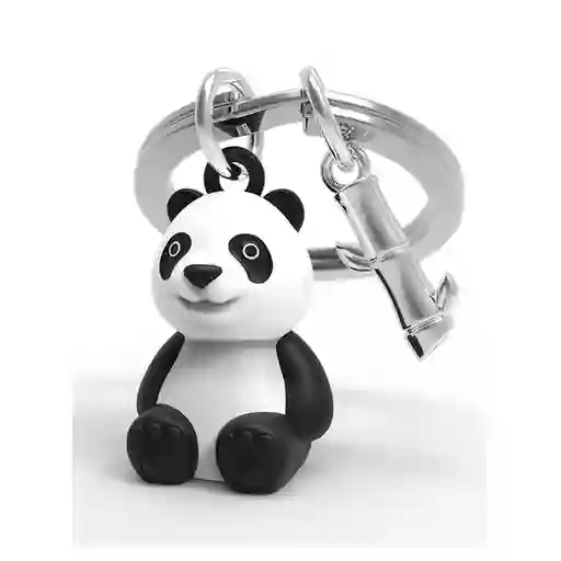 Metalmorphose Llavero Panda Con Bambú