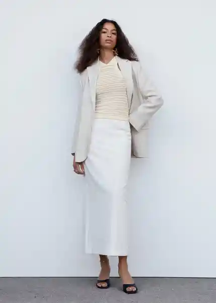 Top Molino Crudo Talla S Mujer Mango