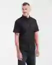 Camisa Paper Manga Corta Negro Sombrío Ultraoscuro S Chevignon