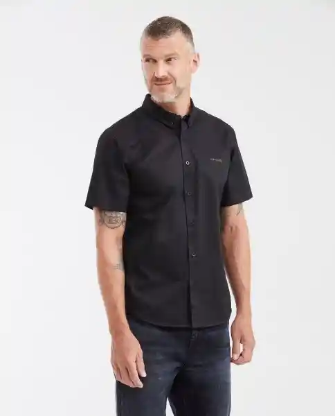 Camisa Paper Manga Corta Negro Sombrío Ultraoscuro S Chevignon