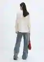 Camisa Basic Crudo Talla XS Mujer Mango
