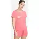 Nike Camiseta One Df Swsh Hbr Ss Para Mujer Naranja Talla M