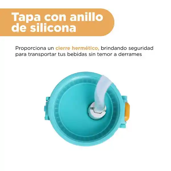 Botella Con Correa y Funda Serie Shooky Aqua 800 mL Bt21 Miniso