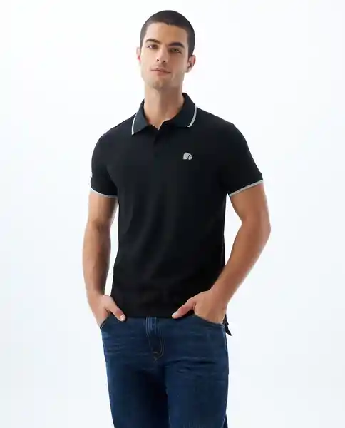 Camiseta Hombre Negro Talla XXL 800G001_NEG194007 Americanino