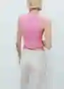 Top Acadia Rosa Pastel Talla M Mujer Mango