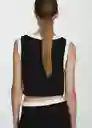 Top Peggy Negro Talla M Mujer Mango