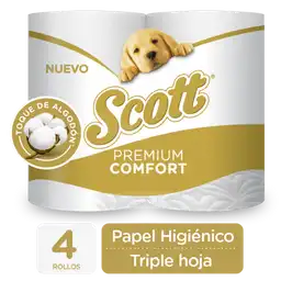 Scott Papel Higiénico Premium Comfort Triple Hoja Rollo