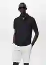 Camiseta Polo Ezequi Azul Noche Talla S Hombre Mango