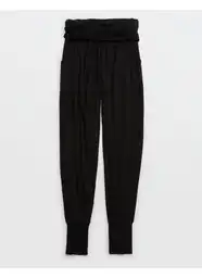 Pantalón de Pijama Aerie Negro Talla MEDIUM American Eagle