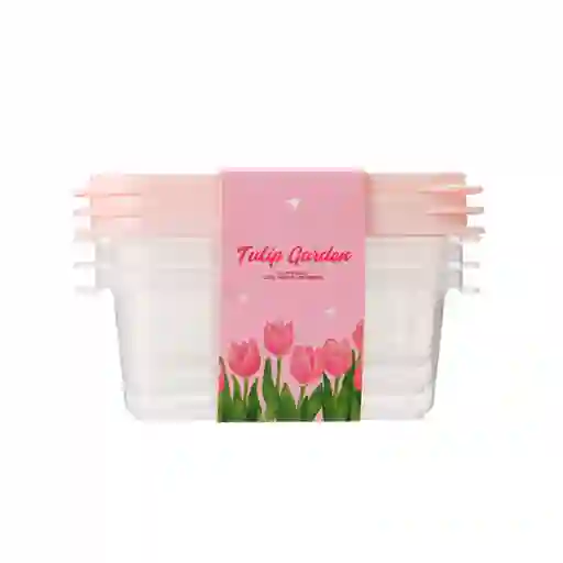 Contenedor Para Alimentos Serie Tulip Garden Miniso