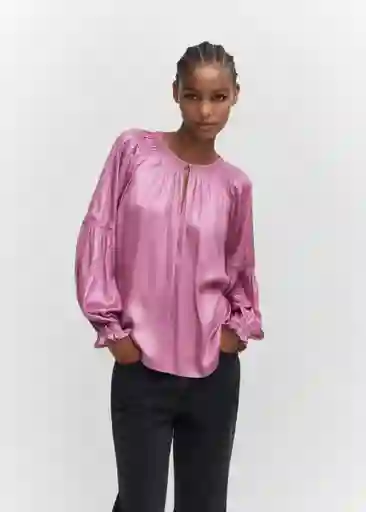 Blusa Nimes Rosa Talla S Mujer Mango