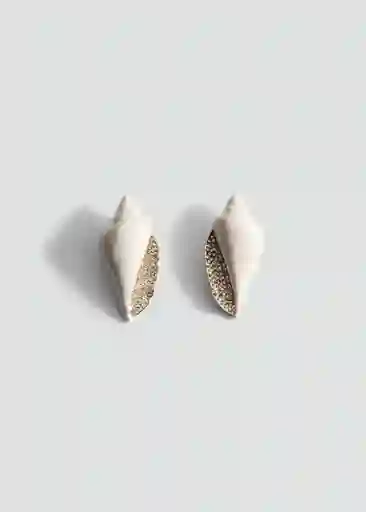 Pendientes Tamina Beige Talla 99 Mujer Mango