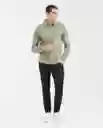 Camisa Long Sleeve Verde Oleo Medio Talla S Chevignon