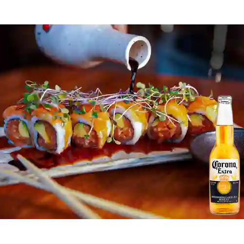 Combo Roll Doppio Salmone + Corona 330 ml