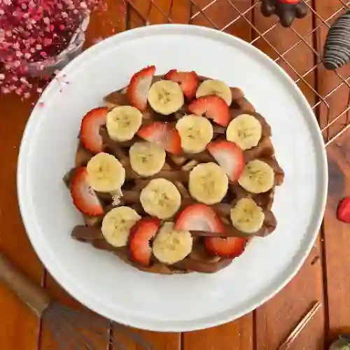 Waffle Fresa con Banano