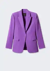 Blazer Americana Iguana Morado Talla S Mujer Mango