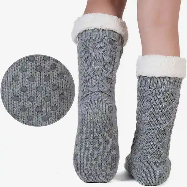 Rockdove Medias Térmica Chenille Gris Talla M