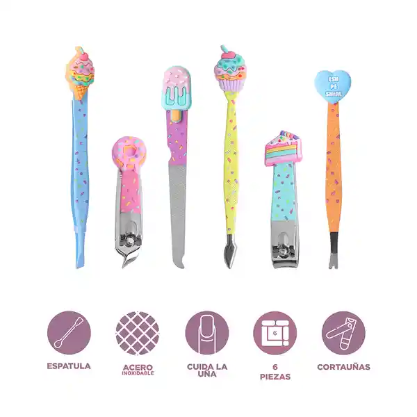 Kit Manicure my Cupcakes 3D Serie Mis Pastelitos Surtidos Miniso